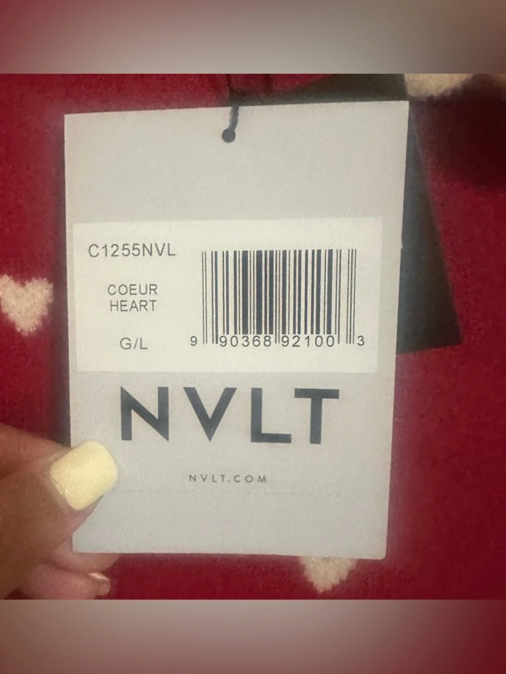 NWT Womens Anthropologie NVLT Heart Icon Knit Sweater Collared Cottagecore Red L